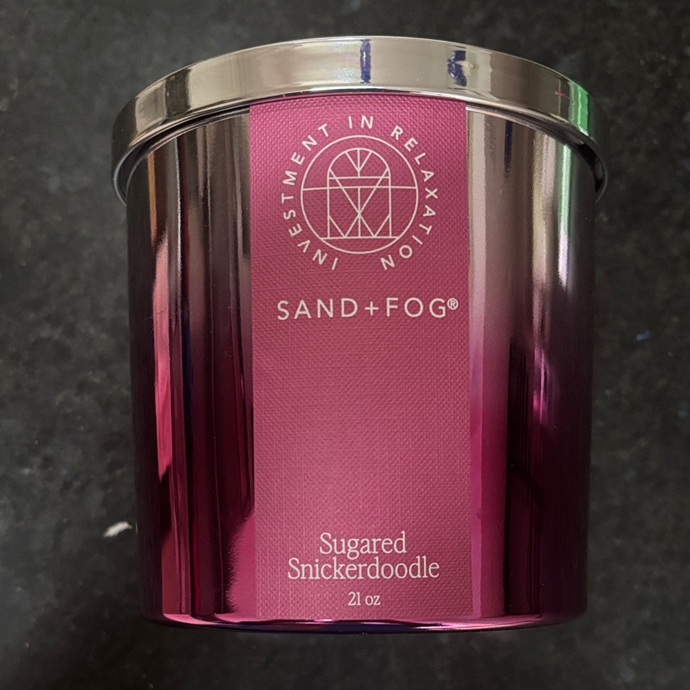 Sand + Fog Sugared Snickerdoodle Candle - Pink NWOT